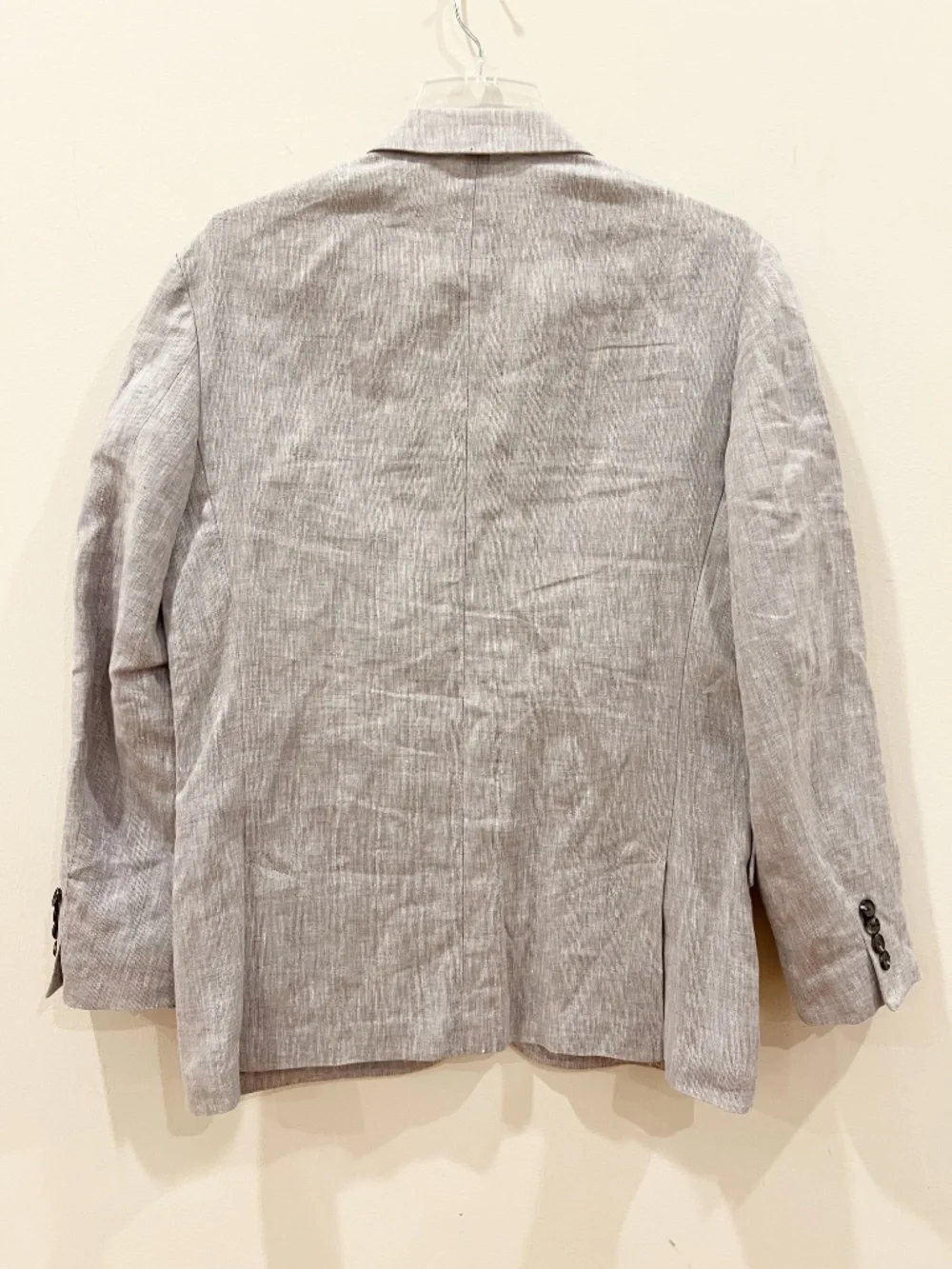 J Crew Thompson Blazer Mens 40 Gray Linen Unstructured Summer Lightweight Beach